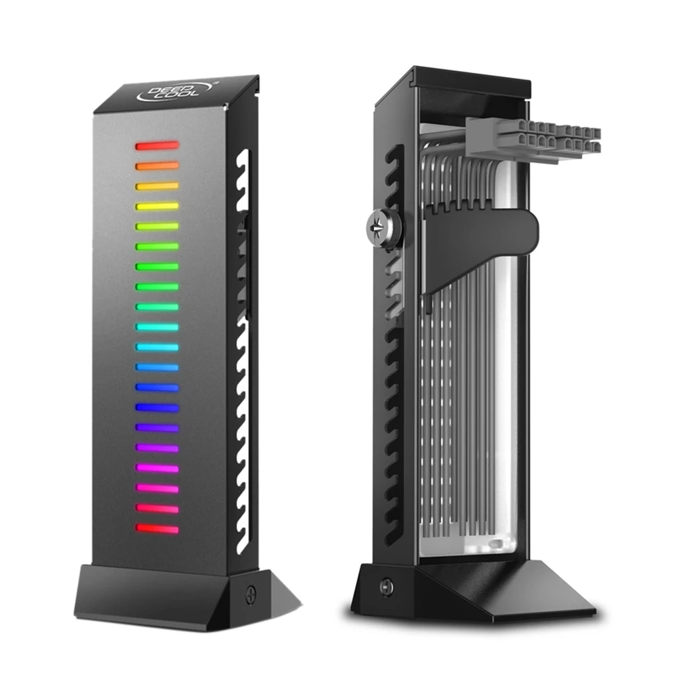 

GH01 ARGB Flexible Support Bracket Shockproof Addressable Wire Hiding Heavy Duty GPU Stand Graphics Card Holder Adjustable