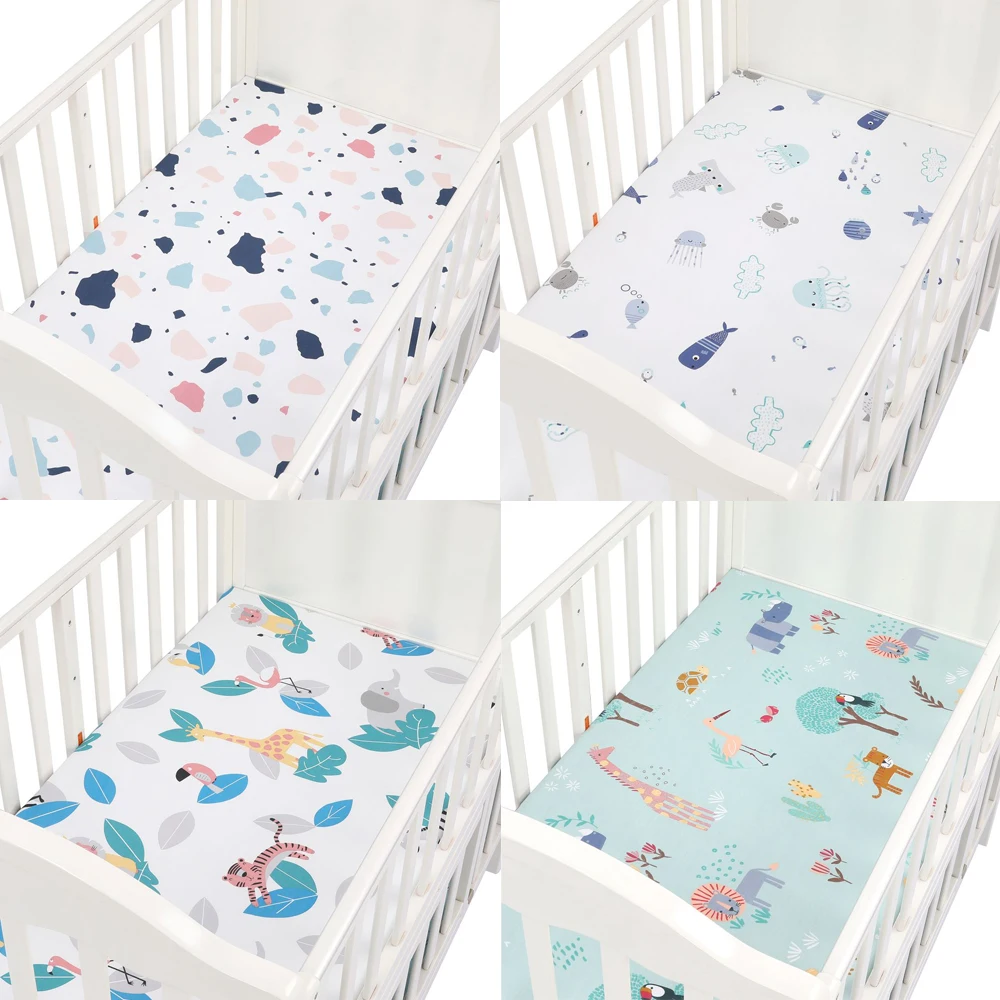 100% Cotton Baby Fitted Sheet Cartoon Crib Mattress Protector Baby Bed Sheet Soft Newborn Bed Sheet Cover For Crib Size 89*44cm 100% Cotton Baby Fitted Sheet Cartoon Crib Mattress Protector Baby Bed Sheet Soft Newborn Bed Sheet Cover For Crib Size 89*44cm