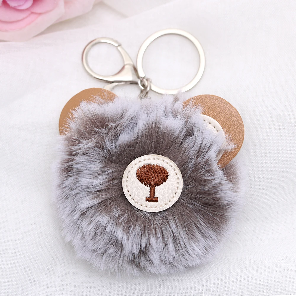 

Cute Doll Keychain Foot Doll Pompom Fake Rabbit Fur Ball Key Chain Car Keyring Women Key Holder Bag Charm Jewelry