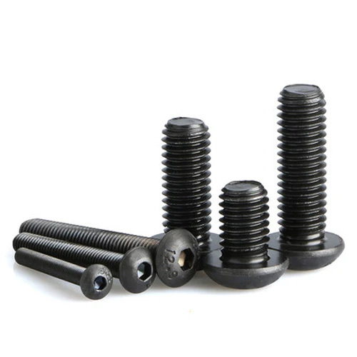 

5pcs M5 Left Hand Allen Screws Round Head Hexagon Socket Bolts Pan Hex Slot Anti-screw bolt Black 12mm-30mm Length