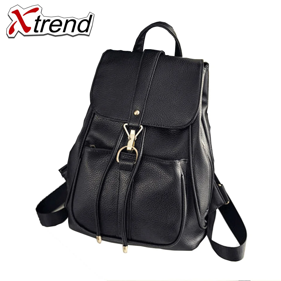 Fashion Gold Metal Buckle Girl Backpacks Cute School Bags New Women