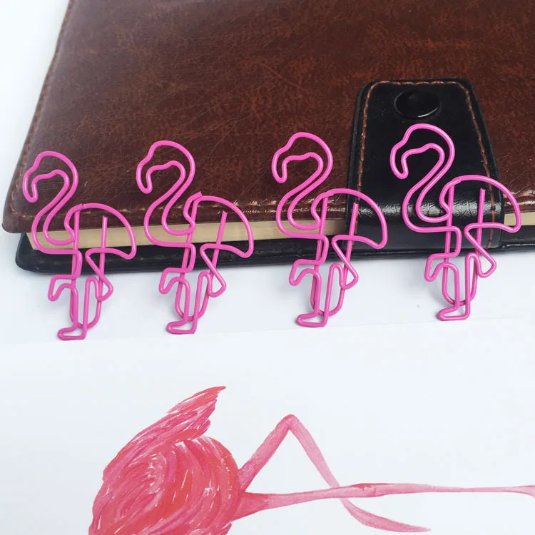 5 штук в партии красивый розовый Фламинго закладки планировщик скрепки материал Эсколар закладки для книг канцелярские школьные