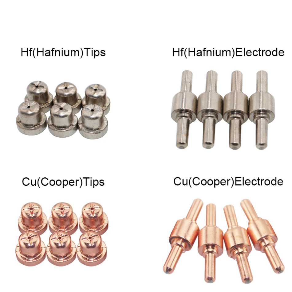 40 шт. короткие PT-31 Резка Факел короткий Ni гафний провода или Cooper наконечники и электроды для 40A 50A инвертор воздуха Plasma Cutter