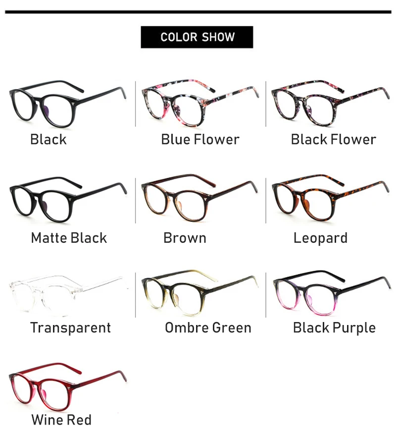 Spectacle Classic Women Round Eyeglasses Frame Brand Designer Fashion Men Nail Decoration Optical Glasses Reading Glasses