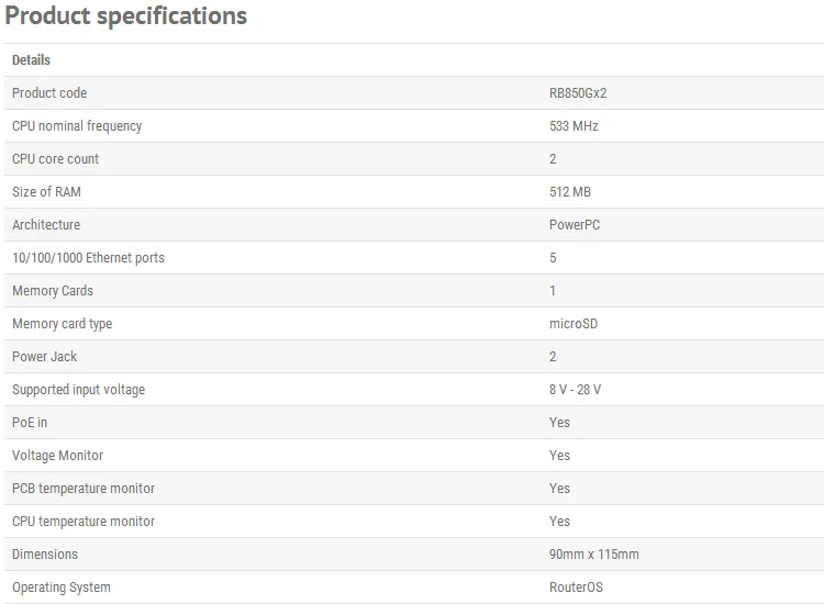 Mikrotik RB850Gx2 Routerboard 850G двухъядерный 500MHz 512MB 5 Порт Gigabit OSL5 PowerPC