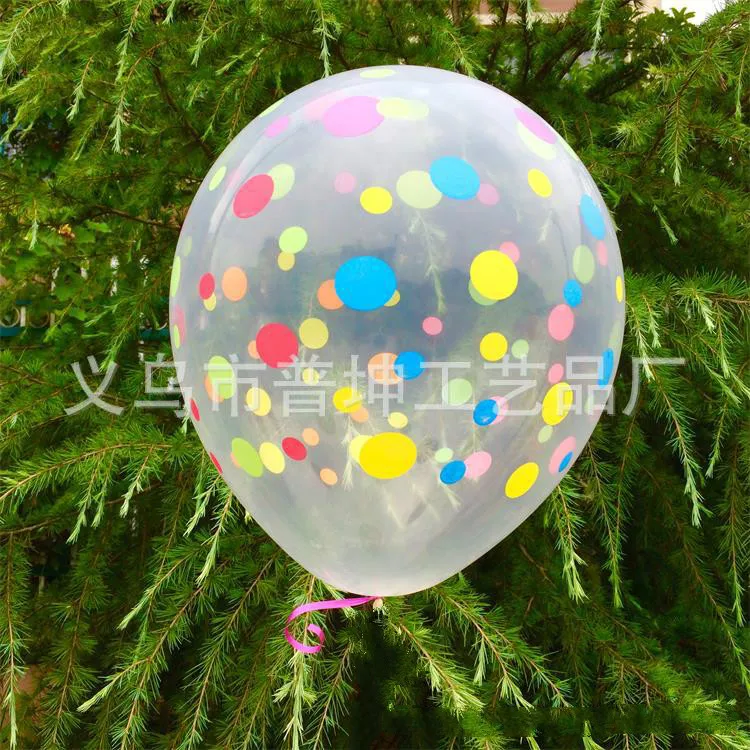 10 шт. 12 дюймов прозрачные латексные шары в горошек шары на день рождения или свадьбу украшения Globos вечерние юбилейные шары - Цвет: small dot