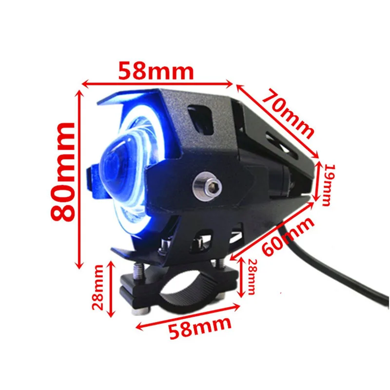 1 STÜCKE 125 Watt motorrad scheinwerfer led U7 12 V motorrad scheinwerfer moto arbeit fahren auto nebel scheinwerfer super helle angel eye lampe 1 STÜCKE 125 Watt motorrad scheinwerfer led U7 12 V motorrad scheinwerfer moto arbeit fahren auto nebel scheinwerfer super helle angel eye lampe