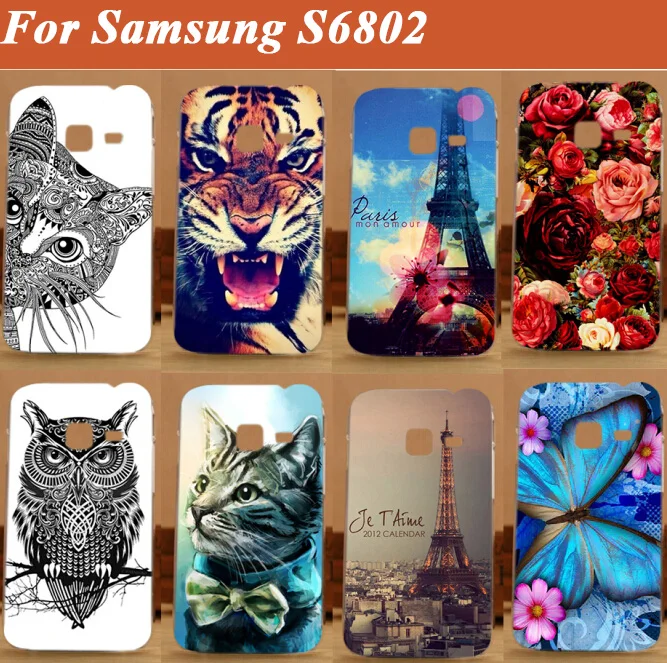 Бесплатная доставка чехол для Samsung Galaxy Ace Duos S6802 GT-S6802 6802 3D печать прозрачный ПК