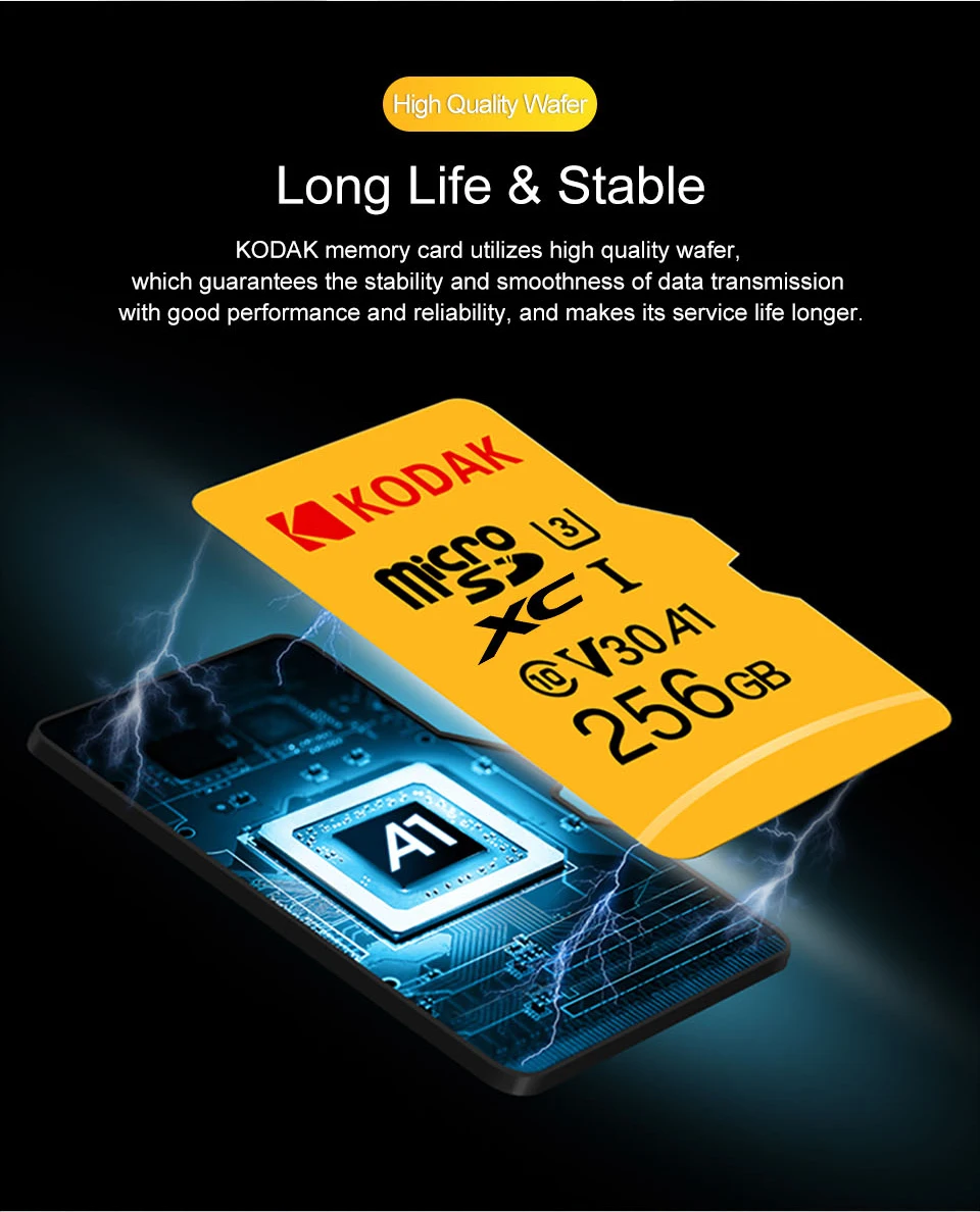 Kodak микро сд microsdxc 16ГБ 32ГБ 64ГБ 128ГБ сд карта U3 флеш TF карта памяти флешка на камера смартфон микро планшет видеорегистратор автомобильный карта памяти для телефона скидки распродажа горящие товары