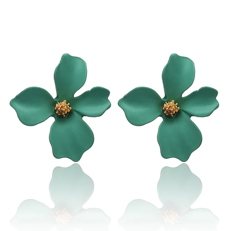 2018 New Korean 6 Petal Acrylic Zircon Tassel Earrings Brincos OorbellenTransparent Earrings Wholesale Flower Women's Earrings - Image 6