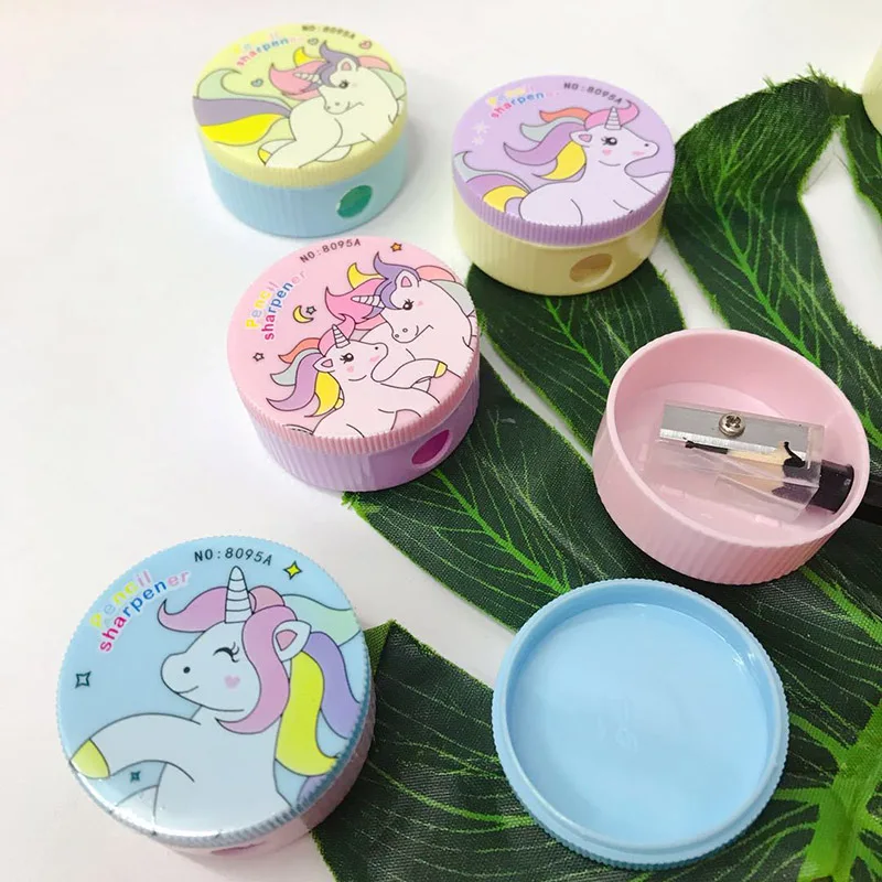 

1PC Cute Single Hole Pencil Sharpener Kawaii Unicorn Pen Sharpeners For Girls Gifts Back To School Supplies Korean Stationery