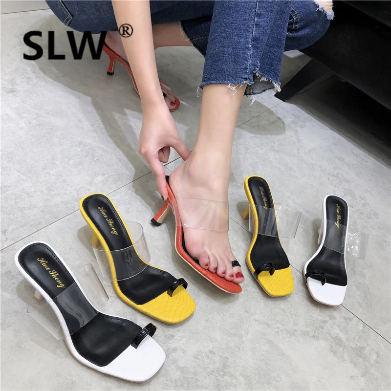 

Slippers Heels Socofy Shoes Women Ladies Flip Flops Med Slides High Soft Flip-flops Sliders Flat Summer 2019 Rome Fabric
