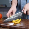 KEEMAKE High Quality 6.5'' Chef Knife Hammer Damascus AUS-10 Steel Blade Kitchen Knives G10 Handle Sharp Meat Slicing Chef Knife ► Photo 3/5