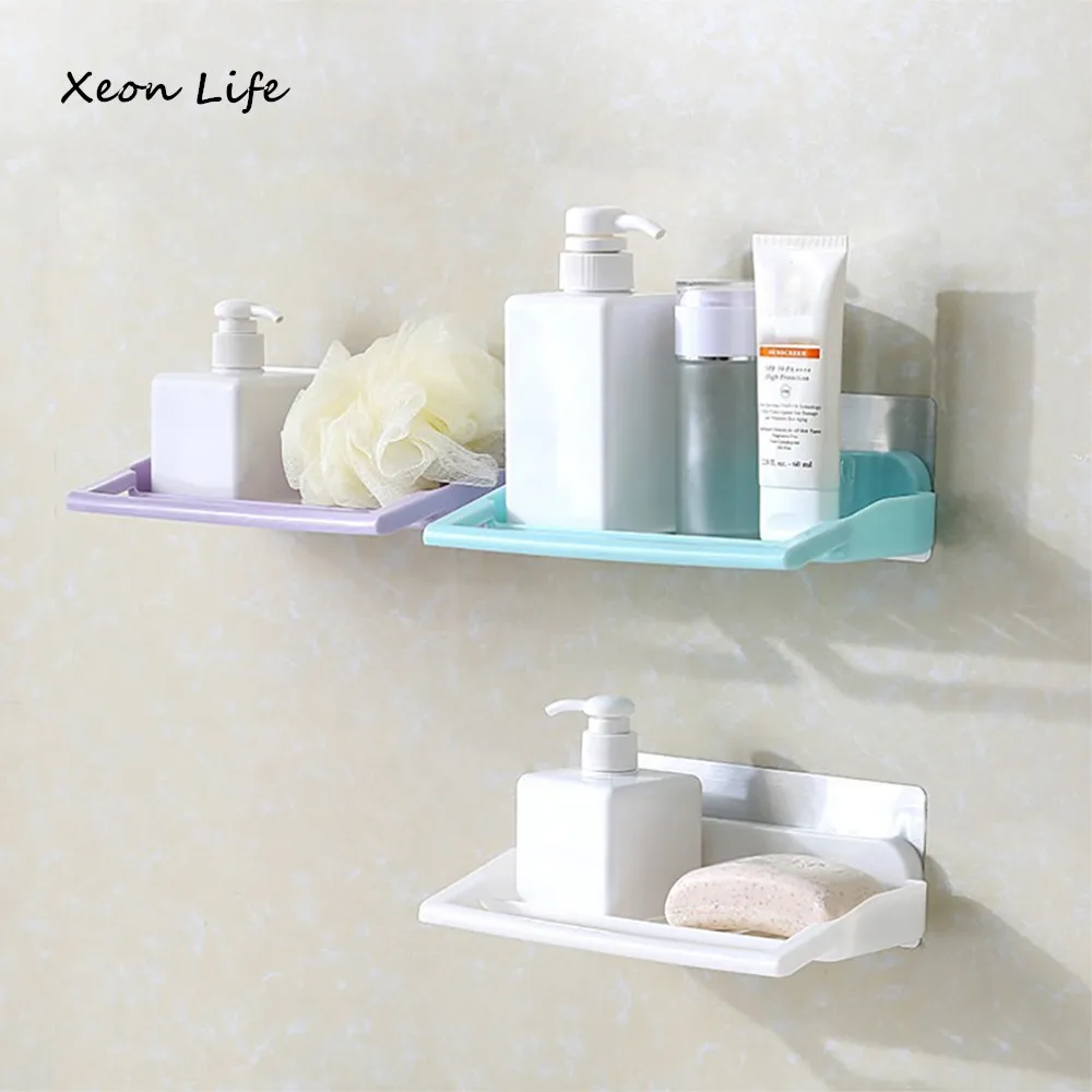 

ISHOWTIENDA New 1pc Bathroom Shower Shelf Storage Cup Holder Shelf Shower Caddy Tool Organizer Rack Basket Sucker