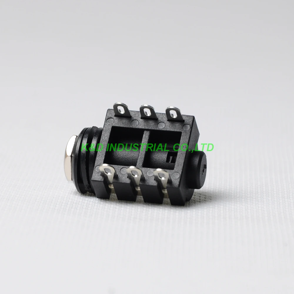 10pcs 1 4 Cliff Phone Jack 6 35 6pin Headphone Audio Tube Amp Guitar Stereo