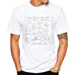 Футболка мужская футболки печать Рубашка с короткими рукавами футболка математические уравнения британский стиль