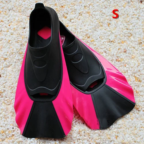 Г., Нескользящие мягкие короткие ласты для плавания для мужчин и женщин, водные виды спорта, подводное плавание, плавники, ручная морская обувь - Цвет: Rose Red S
