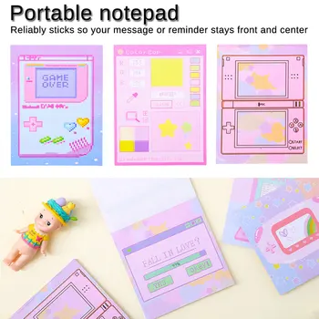 

Fun Stationery Computer Memo Portable Notepad Student Portable Memo Self-adhesive Planner Stickers Sticky Notes School Stationer