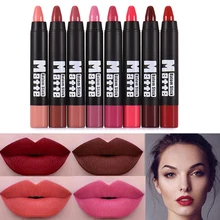 8 шт./лот, Miss Rose, натуральная помада, водостойкая, макияж, губы, матовая помада для губ, косметика, сексуальный красный оттенок для губ, матовая губная помада телесного цвета, Batom
