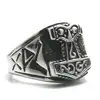 Size 7 to Size 16 Mens 316L Stainless Steel Thor's Hammer Classic Silver Ring ► Photo 1/4
