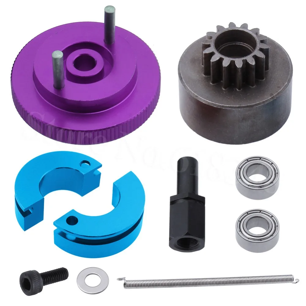 

14T Clutch Bell Shoes with Spring Flywheel Assembly Kit Set SH-18 VX-18 Nitro Engine Parts for RC HSP Redcat Exceed