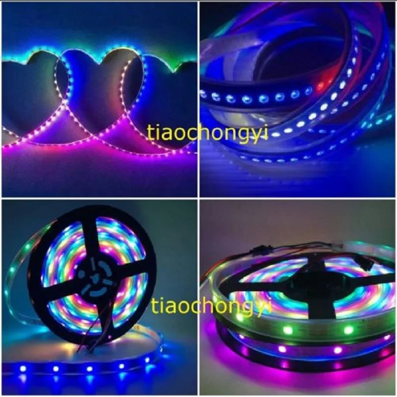 WS2812B 5050 RGB Светодиодная лента 1 м 5 150 300 светодиодов индивидуальный адресуемый в IP60