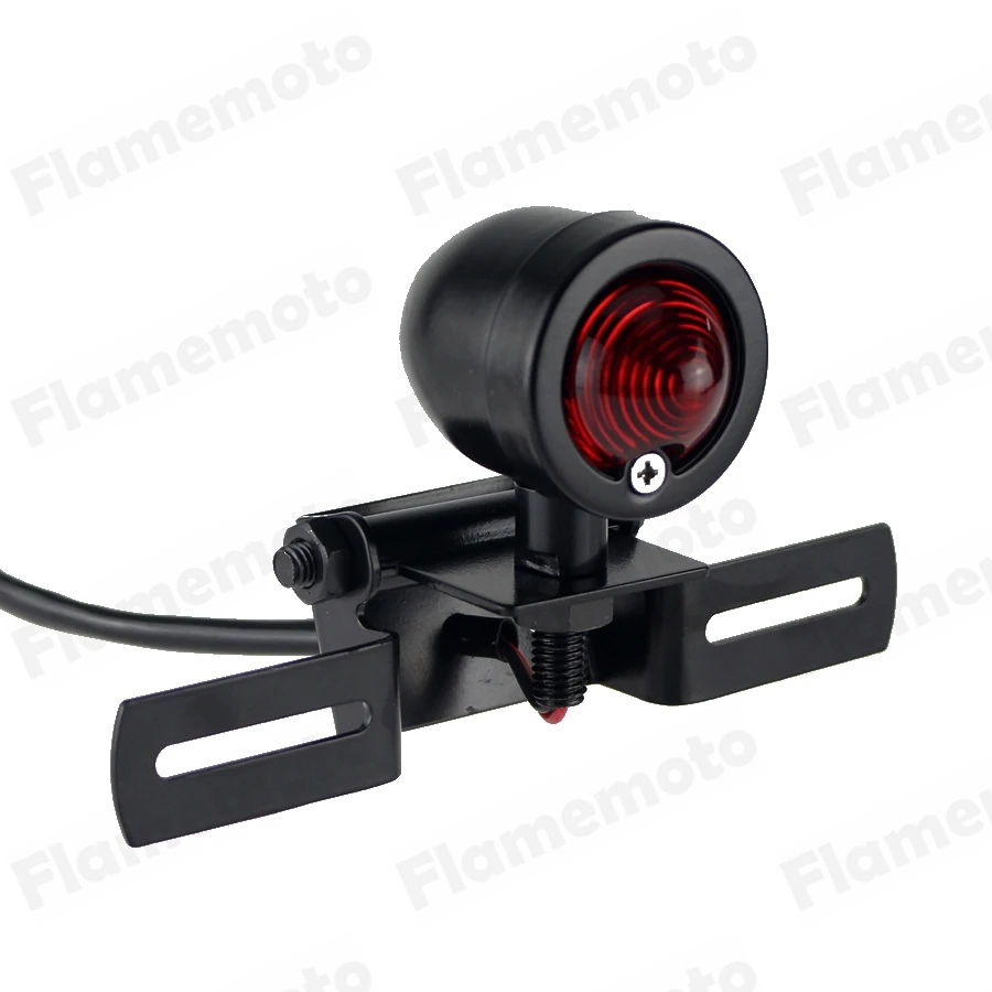 

UNDEFINED Universal Motorcycle Accessories Black Universal Tail Light Brake Light Bracket License Plate Lamp Holder Custom