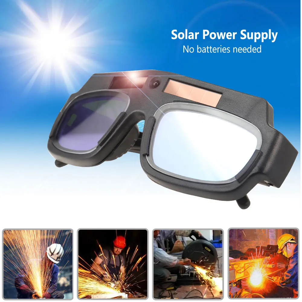 

Ultraviolet-proof Portable Solar Powered Auto Darkening Welding Mask Helmet Eyes Goggle Welder Glasses For Welding Protection