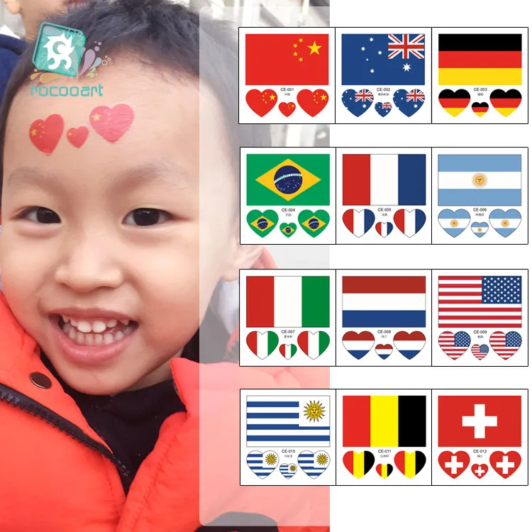 2019 Land Flagge Tattoo Fussball Temporare Tattoo Flagge Tattoo Brasilien Deutschland Australien Flagge Tattoo Aufkleber Gesicht Flags Tattoo Temporary Tattootattoo Sticker Aliexpress