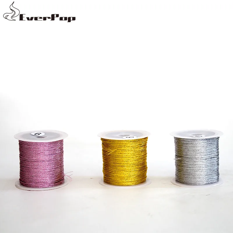

50 m/lot Cord Satin Braided String Gold/silver purple Color DIY Making Jewelry Making Beading Rope forhair packing,cloth,garment