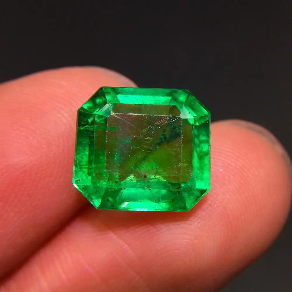 

Emerald Gemstone Natural 5.16ct Natural Vivid Green Emerald Loose Gemstones Loose Stones for Jewelry Bracelets Making