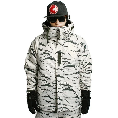 White Sand Jacket Премиум выпуск "Southplay" Зимний сезон 10000 мм водонепроницаемый лыжный сноуборд согревающий мульти камуфляж военные куртки или брюки - Цвет: White Sand Jacket