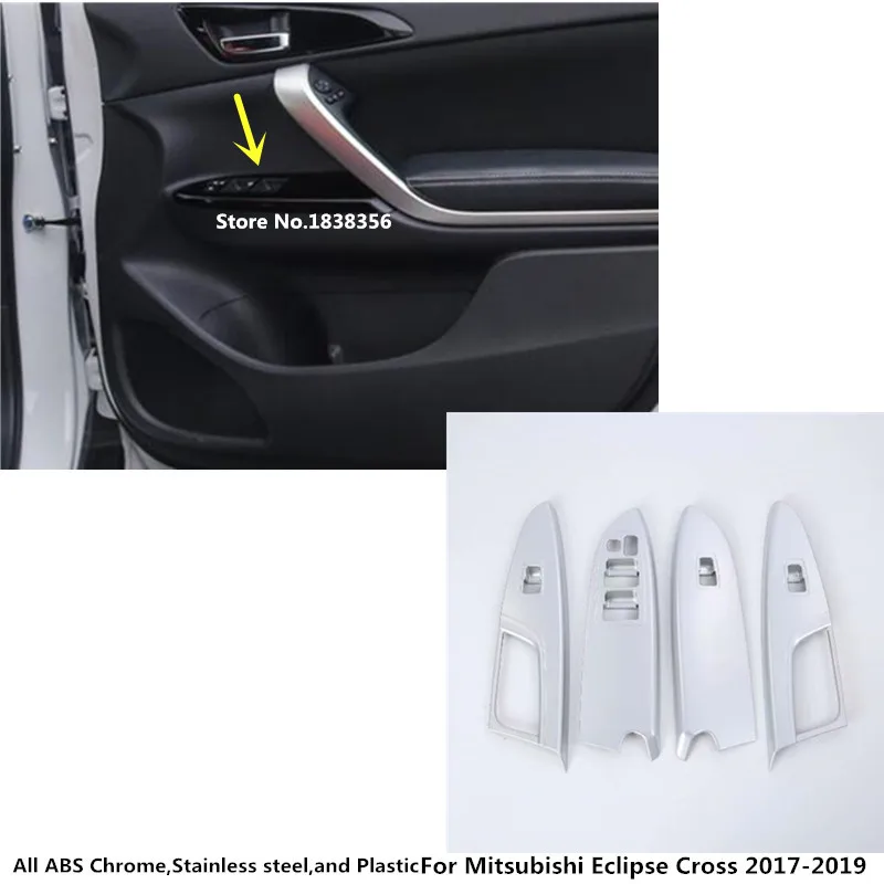 Carbon Fiber Inner Window Switch Panel Trim For Mitsubishi Eclipse Cross 2018