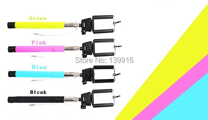 Extendable Wired Self Timer Monopod Selfie Stick Tripod Handheld With Clip Holder For iPhone Samsung Smart Phone | Электроника