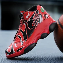 Hemmyi/Мужская баскетбольная обувь; уличная спортивная обувь; высокие дышащие мужские кроссовки; спортивная обувь; Chaussures De Basket; двухцветная обувь