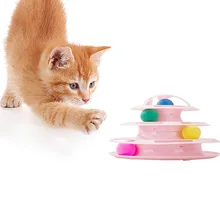 

Cat Detachable four-tier Carousel Toys Pet Puzzle Amusement Orbit Tower of Tracks Cat Toy Plate Intelligence Disc Cat Toy Balls