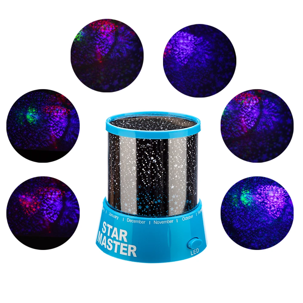 LED Star Projector Lamp RGB Night Light Children