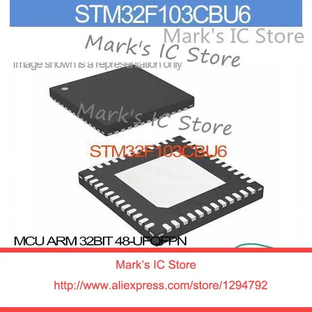 

STM32F103CBU6 MCU ARM 32BIT 48-UFQFPN STM32F103CB 32F103 STM32F10 32F103C STM32F1 32F103CB