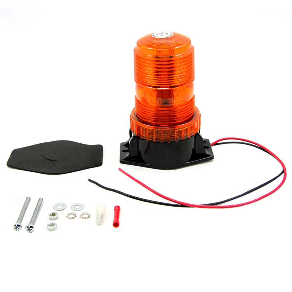 New DC12V 110V Led Mini Strobe Beacon Amber Single Flash Warning Light Emergency Car Truck
