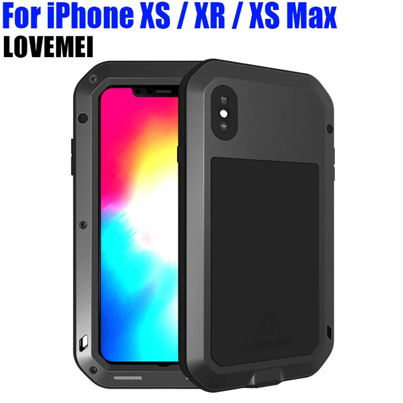Original LOVE MEI Heavy Duty Aluminum Metal + Gorilla Glass Shock Drop Waterproof case for IPhone XS Max XR IPXM3 | Мобильные