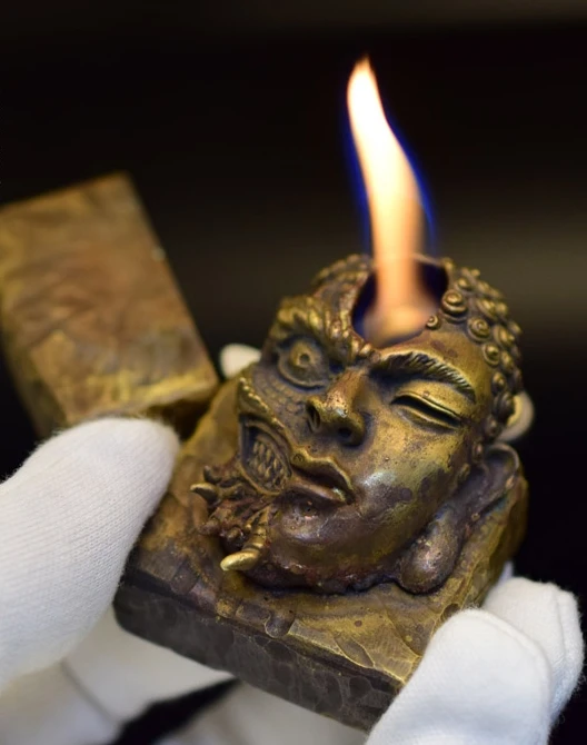 HG латунь 150 г ручной работы 3D Будда Тяжелая Броня зажигалки керосиновое масло