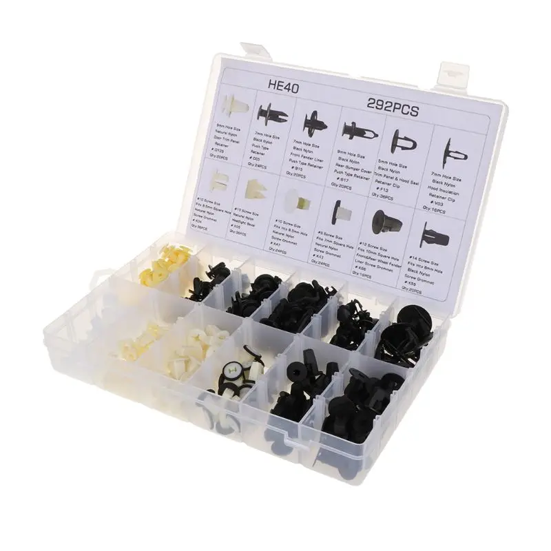 

1 Set New 12 Kinds Mixed Fender Door Hood Bumper Trim Clips Body Retainer Assortment Retainer Rivet Plastic Clips