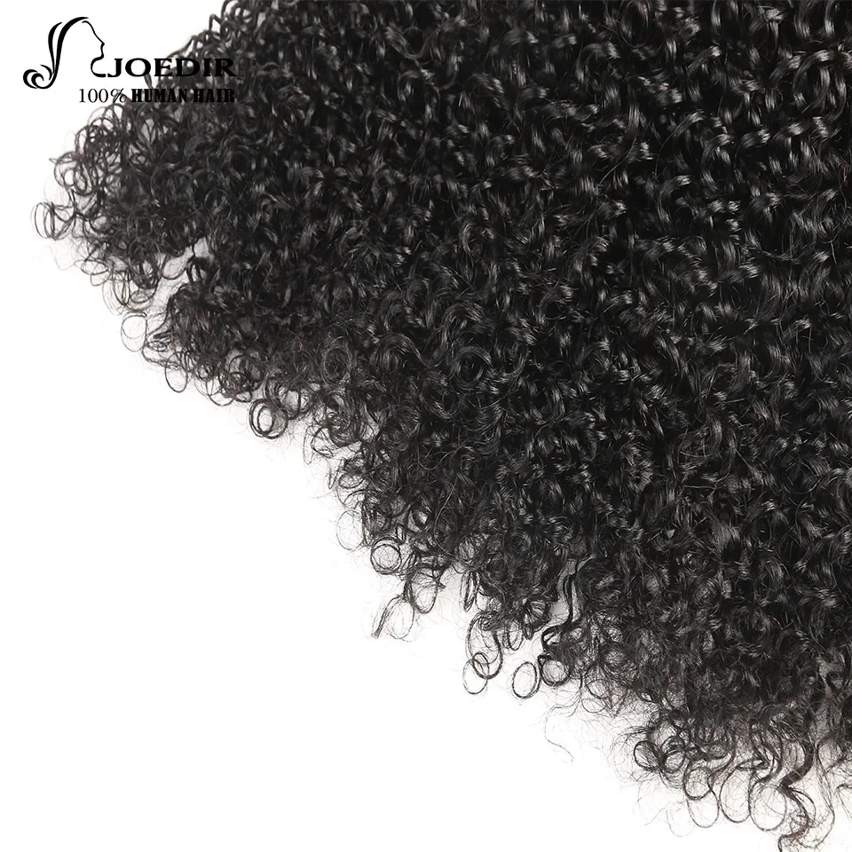 Joedir Kinky Curly Weave Human Hair Bundles with Lace Closure Non-remy Brazilian Hair Weave 4 Bundles with Free Part Closure Joedir Kinky Curly Weave Human Hair Bundles with Lace Closure Non-remy Brazilian Hair Weave 4 Bundles with Free Part Closure