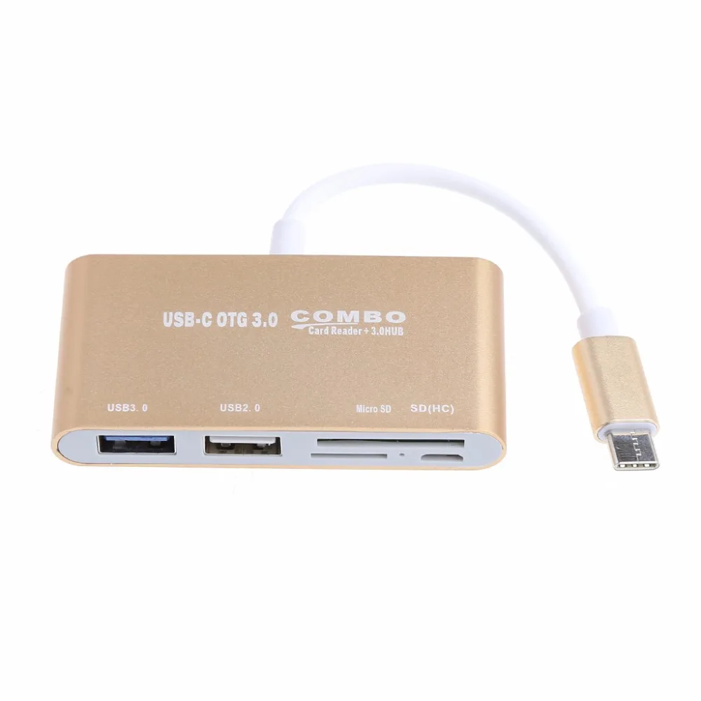 5 в 1 USB-C 3,1 Тип-C OTG USB 3,0 2,0 концентратор SD/TF Card Reader Combo для ноутбука