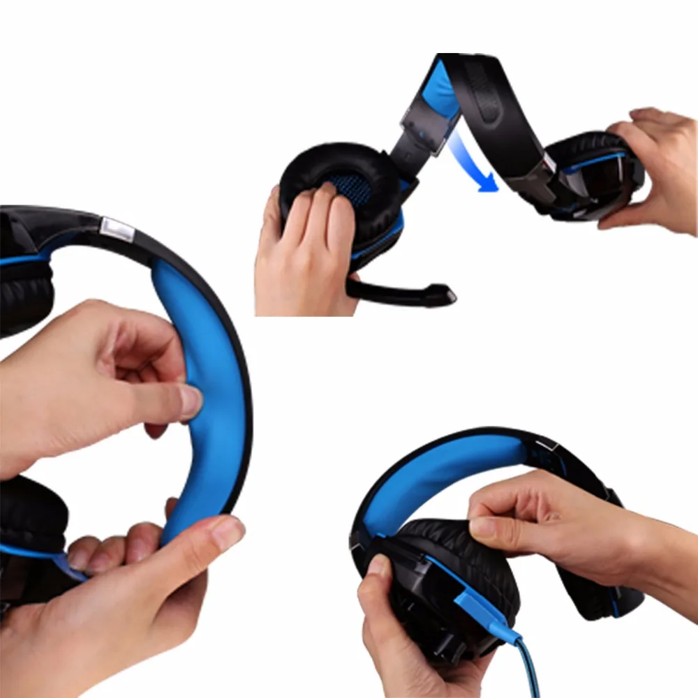 KOTION каждая игровая гарнитура шлем глубокий бас стерео игровые наушники с микрофоном светодиодный светильник для PS4 телефона ноутбука PC Gamer