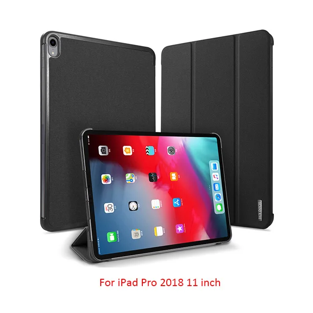 Магнитный чехол DUX DUCIS для iPad Pro 11, кожаный флип-чехол для iPad Pro 11 12,9 дюймов, защитный чехол для планшета Etui, новинка - Цвет: Black