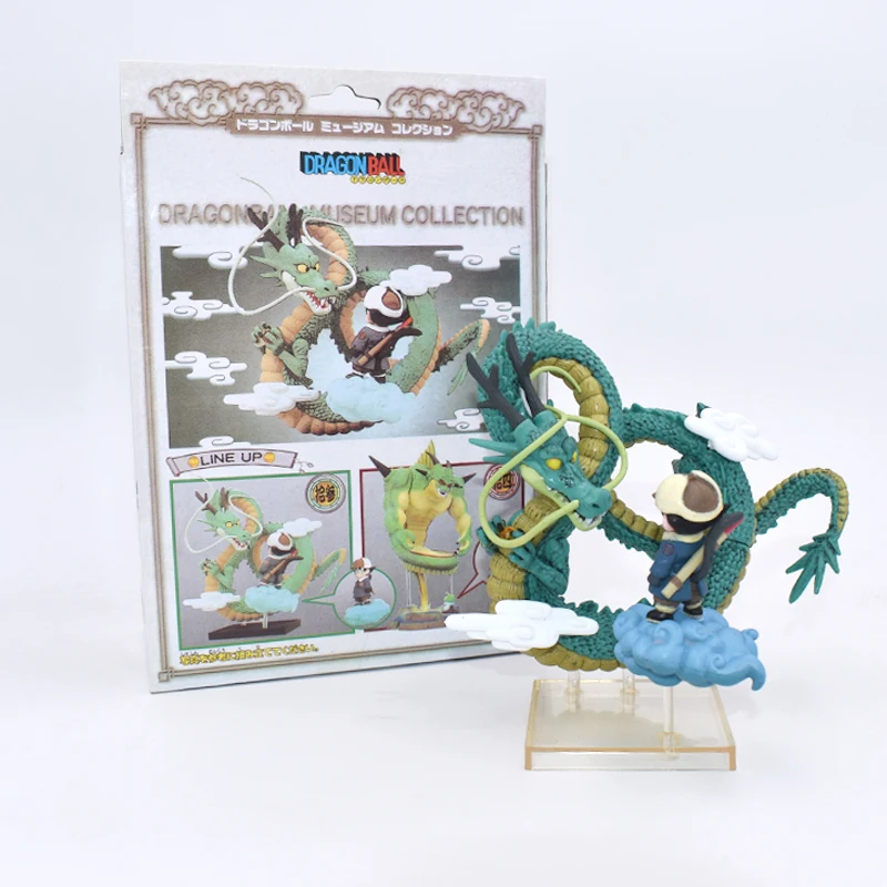 10cm Box Shenron Son Goku PVC Action Figure Anime Dragon Ball Z Gokou Games Museum Collection Model Dolls Toy Dragonball Figuren