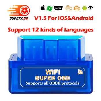 

2018 Mini ELM327 V1.5 wifi OBDII/OBD2 Auto Diagnostic tool Support Android & IOS System ELM 327 Wifi Support OBD II Protocols