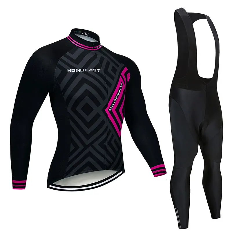 

Women Long Sleeve Bicycle Cycling Sets Quick Dry Anti-sweat Suits 3D Padding Cushion Sport Jerseys Customized/Wholesale Service