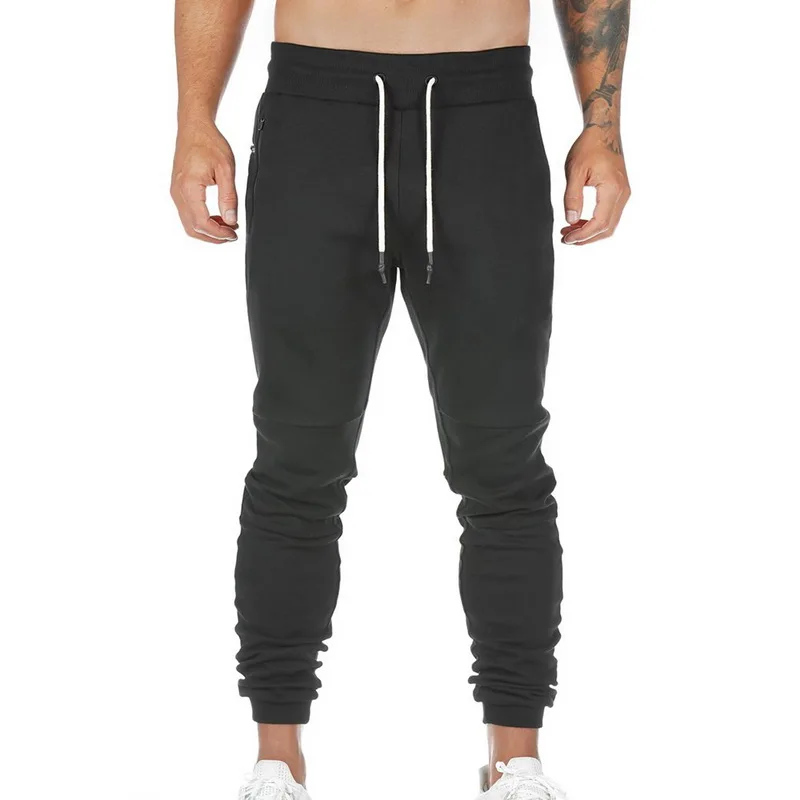 

ADISPUTENT 2019 New Men's Slim Fit Zipper Closure Closed Bottom Jogger Pants Full Length Soild Fashion Sweatpants